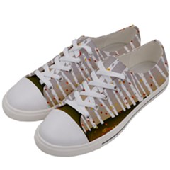 Birch Trees Fall Autumn Leaves Men s Low Top Canvas Sneakers by Sarkoni