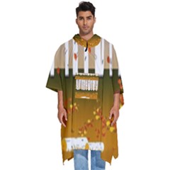 Birch Trees Fall Autumn Leaves Men s Hooded Rain Ponchos by Sarkoni