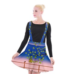 Vector Graphic Illustration Wallpaper Suspender Skater Skirt by Sarkoni