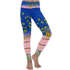 Vector Graphic Illustration Wallpaper Kids  Lightweight Velour Classic Yoga Leggings by Sarkoni