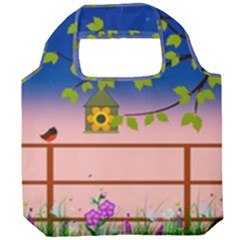 Vector Graphic Illustration Wallpaper Foldable Grocery Recycle Bag by Sarkoni