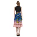 Vector Graphic Illustration Wallpaper A-Line Full Circle Midi Skirt With Pocket View4