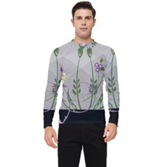 Flower Butterfly Pot Men s Long Sleeve Rash Guard by Sarkoni