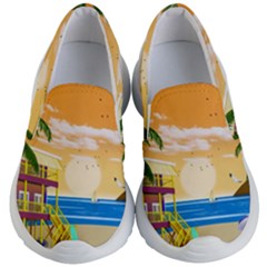 Vector Graphic Clipart Beach House Kids Lightweight Slip Ons by Sarkoni