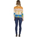 Vector Graphic Clipart Beach House Women s Casual 3/4 Sleeve Spring Jacket View4