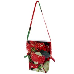 Poinsettia Christmas Star Plant Folding Shoulder Bag by Sarkoni