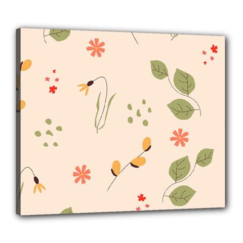 Spring Art Floral Pattern Design Canvas 24  X 20  (stretched) by Sarkoni