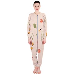 Spring Art Floral Pattern Design Onepiece Jumpsuit (ladies) by Sarkoni