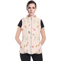 Spring Art Floral Pattern Design Women s Puffer Vest by Sarkoni