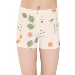 Spring Art Floral Pattern Design Kids  Sports Shorts by Sarkoni