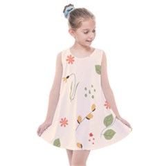 Spring Art Floral Pattern Design Kids  Summer Dress by Sarkoni