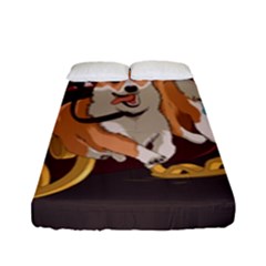 Christmas Santa Claus Dog Sled Fitted Sheet (full/ Double Size) by Sarkoni