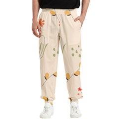 Spring Art Floral Pattern Design Men s Elastic Waist Pants by Sarkoni