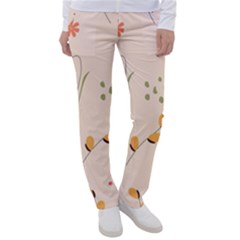 Spring Art Floral Pattern Design Women s Casual Pants by Sarkoni