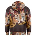 Christmas Santa Claus Dog Sled Men s Overhead Hoodie View2