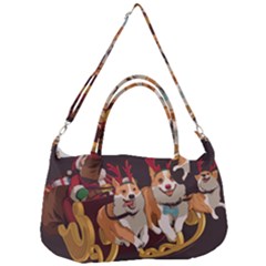 Christmas Santa Claus Dog Sled Removable Strap Handbag by Sarkoni