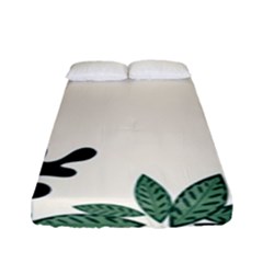 Leaves Plants Foliage Border Fitted Sheet (full/ Double Size) by Sarkoni