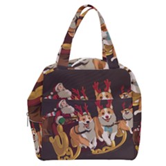 Christmas Santa Claus Dog Sled Boxy Hand Bag by Sarkoni