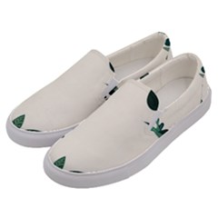 Leaves Plants Foliage Border Men s Canvas Slip Ons by Sarkoni