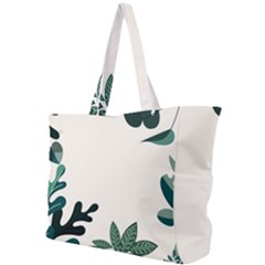 Leaves Plants Foliage Border Simple Shoulder Bag by Sarkoni