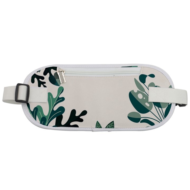 Leaves Plants Foliage Border Rounded Waist Pouch