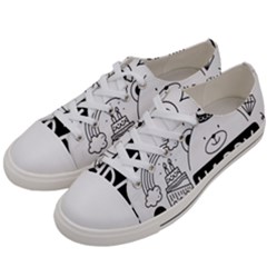 Happy Birthday Celebration Party Women s Low Top Canvas Sneakers by Sarkoni