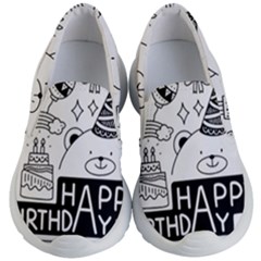 Happy Birthday Celebration Party Kids Lightweight Slip Ons by Sarkoni