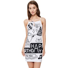 Happy Birthday Celebration Party Summer Tie Front Dress by Sarkoni