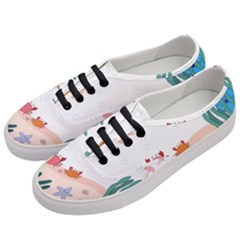 Cartoon Marine Life Marine Drawing Women s Classic Low Top Sneakers by Sarkoni