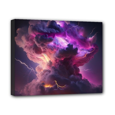 Cloud Heaven Storm Chaos Purple Canvas 10  X 8  (stretched) by Sarkoni