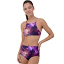 Cloud Heaven Storm Chaos Purple Halter Tankini Set View1