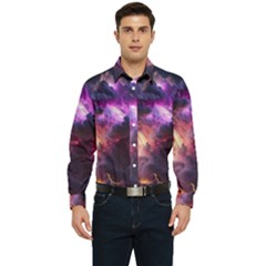 Cloud Heaven Storm Chaos Purple Men s Long Sleeve  Shirt by Sarkoni