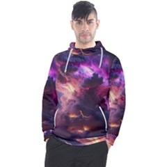 Cloud Heaven Storm Chaos Purple Men s Pullover Hoodie by Sarkoni