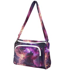 Cloud Heaven Storm Chaos Purple Front Pocket Crossbody Bag by Sarkoni