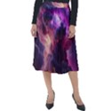 Cloud Heaven Storm Chaos Purple Classic Velour Midi Skirt  View1