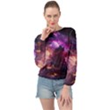 Cloud Heaven Storm Chaos Purple Banded Bottom Chiffon Top View1