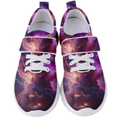 Cloud Heaven Storm Chaos Purple Women s Velcro Strap Shoes by Sarkoni