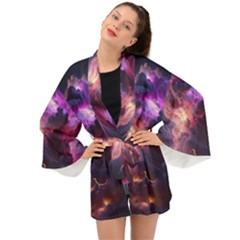 Cloud Heaven Storm Chaos Purple Long Sleeve Kimono by Sarkoni