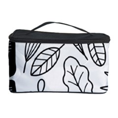 Leaves Plants Doodle Drawing Cosmetic Storage Case by Sarkoni