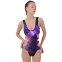 Cloud Heaven Storm Chaos Purple Side Cut Out Swimsuit View1