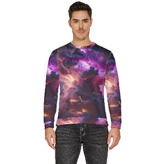 Cloud Heaven Storm Chaos Purple Men s Fleece Sweatshirt by Sarkoni