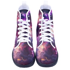 Cloud Heaven Storm Chaos Purple Men s High-top Canvas Sneakers