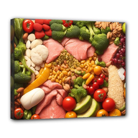 Fruit Snack Diet Bio Food Healthy Deluxe Canvas 24  X 20  (stretched) by Sarkoni