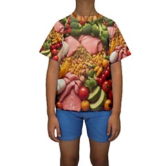 Fruit Snack Diet Bio Food Healthy Kids  Short Sleeve Swimwear by Sarkoni