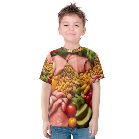 Fruit Snack Diet Bio Food Healthy Kids  Cotton T-shirt by Sarkoni