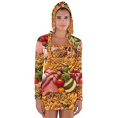 Fruit Snack Diet Bio Food Healthy Long Sleeve Hooded T-shirt by Sarkoni