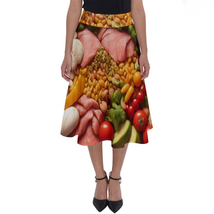 Fruit Snack Diet Bio Food Healthy Perfect Length Midi Skirt