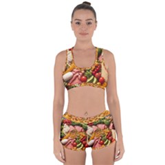 Fruit Snack Diet Bio Food Healthy Racerback Boyleg Bikini Set by Sarkoni