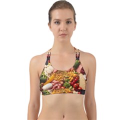 Fruit Snack Diet Bio Food Healthy Back Web Sports Bra by Sarkoni