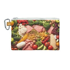 Fruit Snack Diet Bio Food Healthy Canvas Cosmetic Bag (medium) by Sarkoni